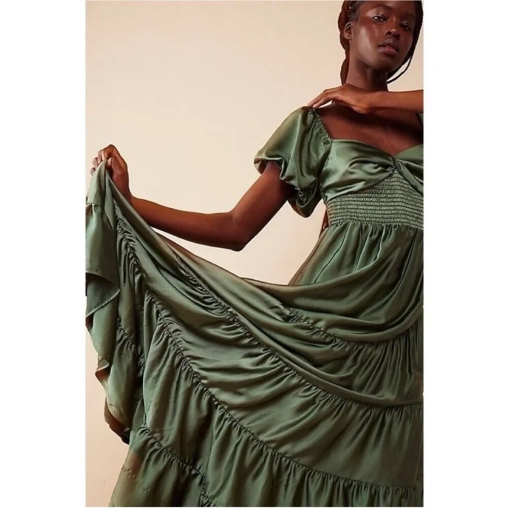 Free People Sundrenched Silky Maxi Dress - Picture 6 of 12